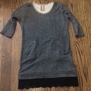 Anthropologie Dolan grey sweatshirt tunic dress